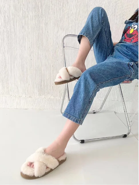 Low Prices Fur Fluffy Indoor Embroidery Cheap Sandals And Slippers For LadiesTransparent Open Toe Hotel Fur Slipper Custom Fur