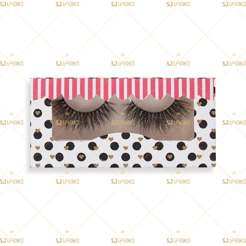 SJ Lashes Handmade Full Volume 3D Mink False Eyelashes Super Curly Fluffy Lashes Wholesale