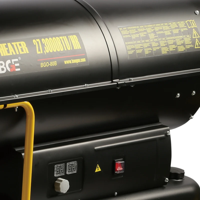 BGE 80KW Industrial Indirect Diesel Kerosene Oil Forced Air Heater for Greenhouse Chicken Farm Poultry