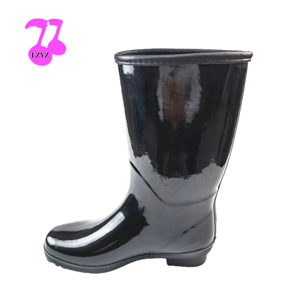 LZYZ Custom LOGO Wholesale wellies work water boots rubber riding boots rain boots