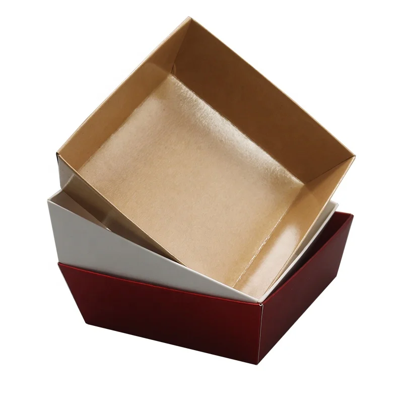 Custom design sushi paper food box cake disposable paper container with PET lid