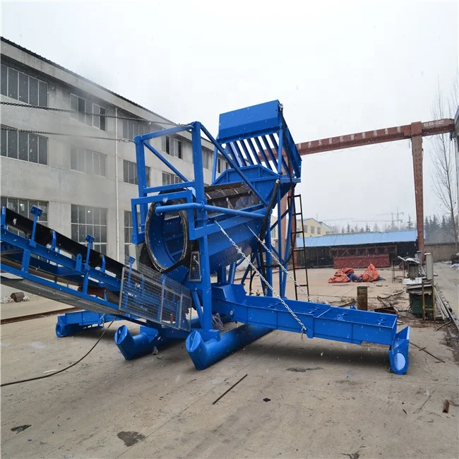 70-100 ton/h gold trommel wash plant mining sand mining with clay
