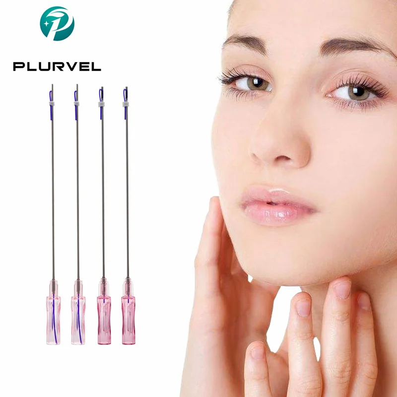 2023 Plurvel W-Type 18x100mm Plurvel Cosmetic Pdo Face Filling Cog Polydioxanone Rose Eye