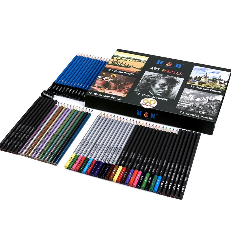 
High quality Art Supplies Professional Students Painting Drawing Sketching Pencils Set 
