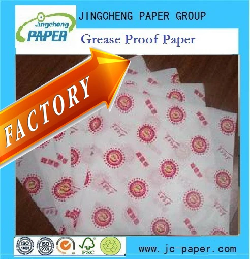 Food grade bleached white waxed parchment paper grease proof baking paper