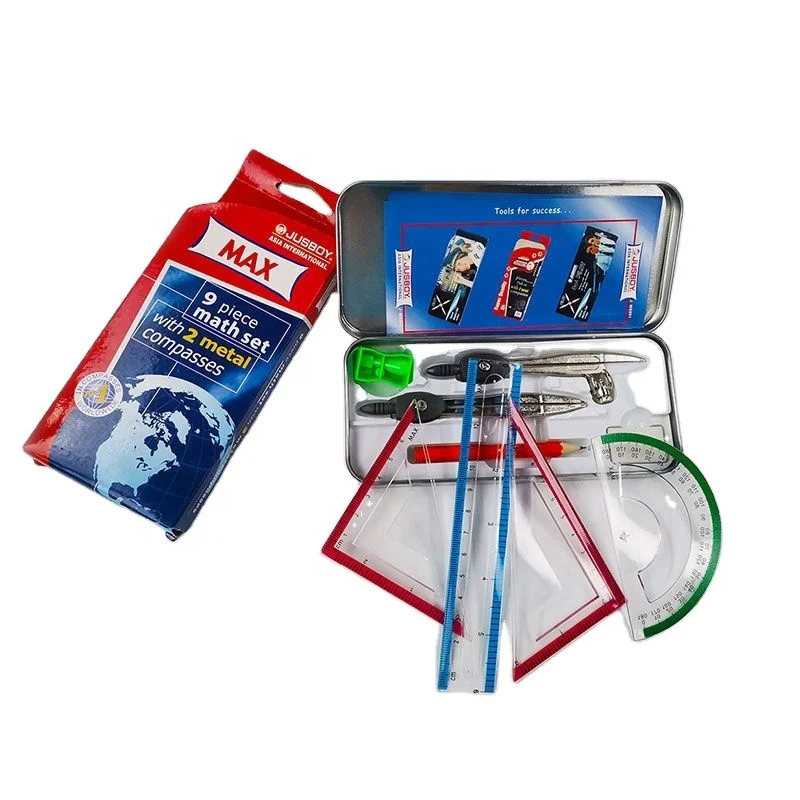 Max mathematical box stationery for high quality hot selling geometry box set