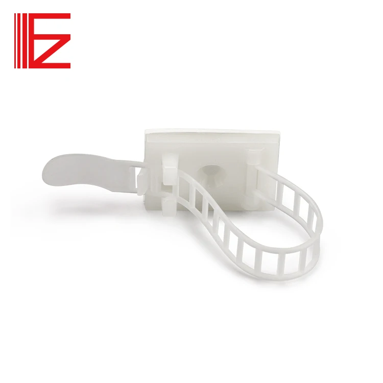 Provide sample adjustable cable clamp 3M adhesive back glue plastic cable clamp