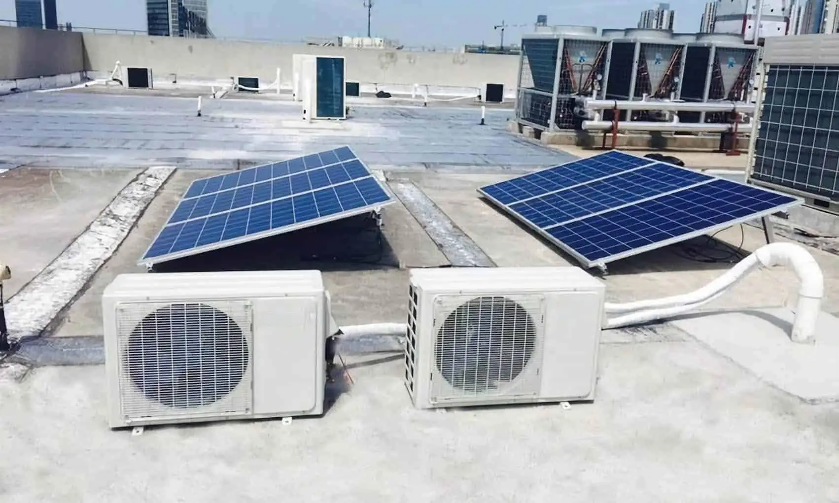 Commercial deye Hybrid off Grid Acdc Greenhouse 2 0.5ton Heat Powered Inverter Solar Panel air Conditioner Price