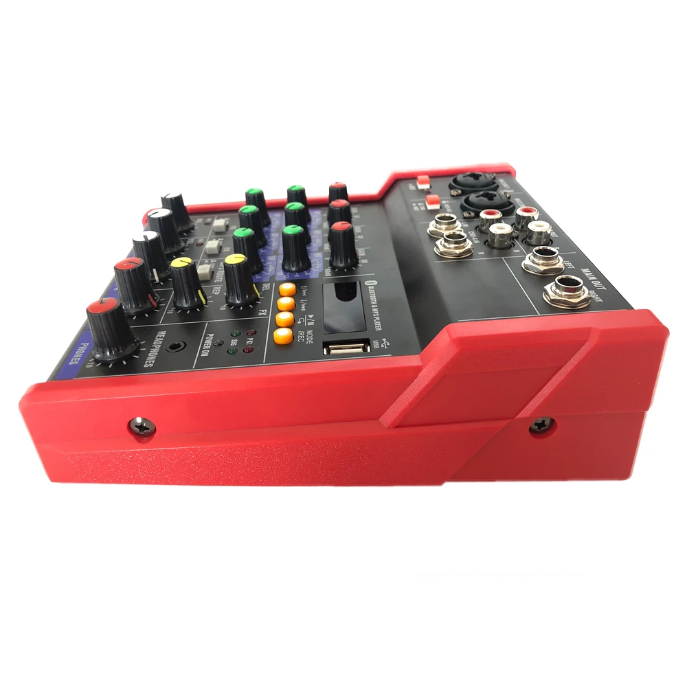 BT смешивания G4 портативная консоль звукомикшер запись 48В эффект 4-канальный аудио микшерный пульт с USB