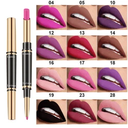 Ready To Ship 2022 High Pigment vegan Matte nude velvet lipstick Custom Logo organic 2 in 1 Lipstick cute