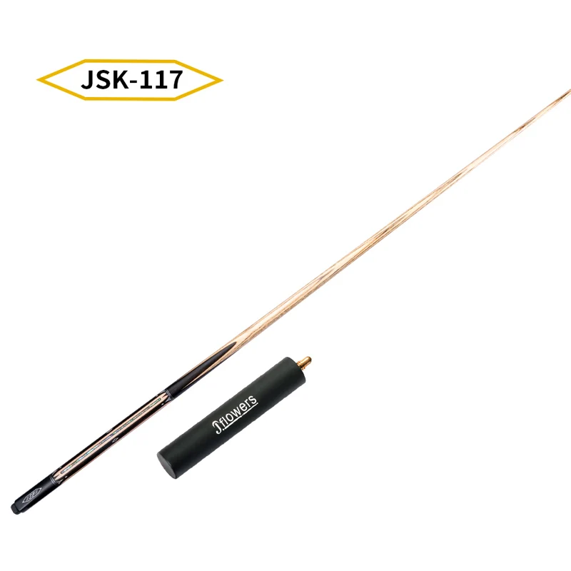 Jflowers JSK-117 Billiard One Piece Snooker Cue North American Ash Wood Shaft Abalone Shell Inlay Snooker Cue Stick