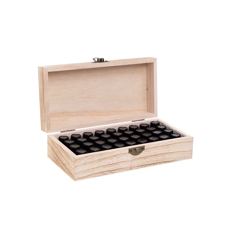 Essential Oil Storage Box Case Wooden Essential Oil Organizer 36 Slots For Essentials Oil Bottle