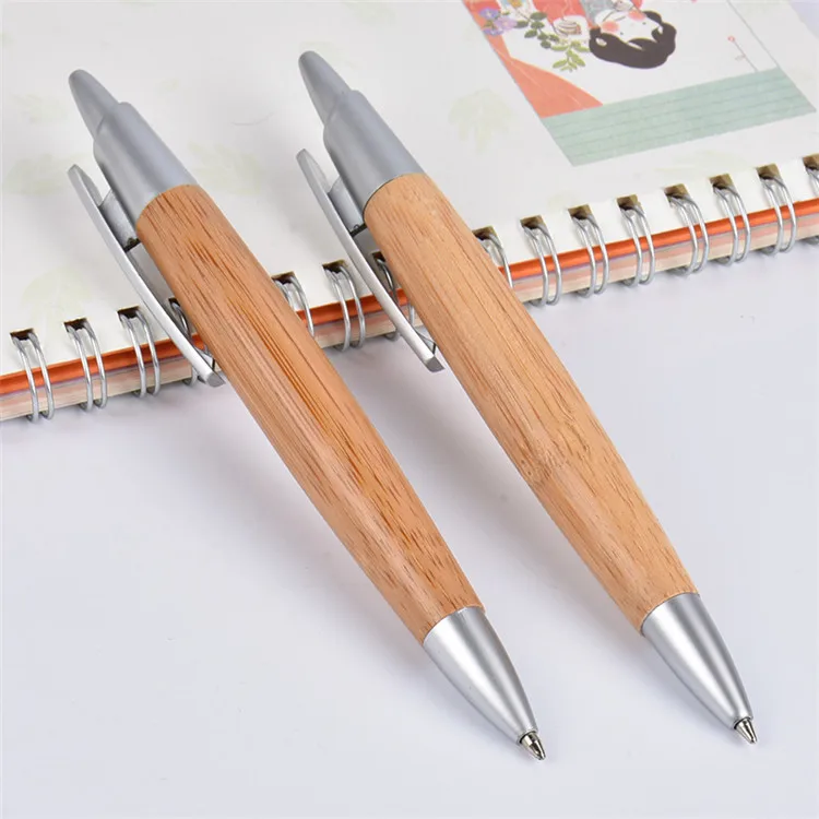 bamboo ink pen wooden pen holder ball pen promotional