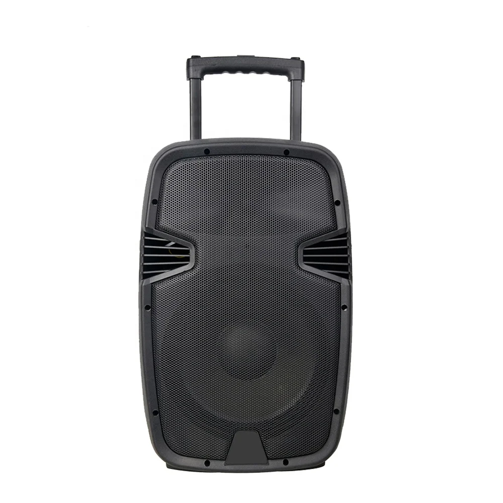 15inch  Wireless Microphone Spealer, Active pa Speaker System, Handle, Rechargeable Battery Multifunction Trolley Speakers