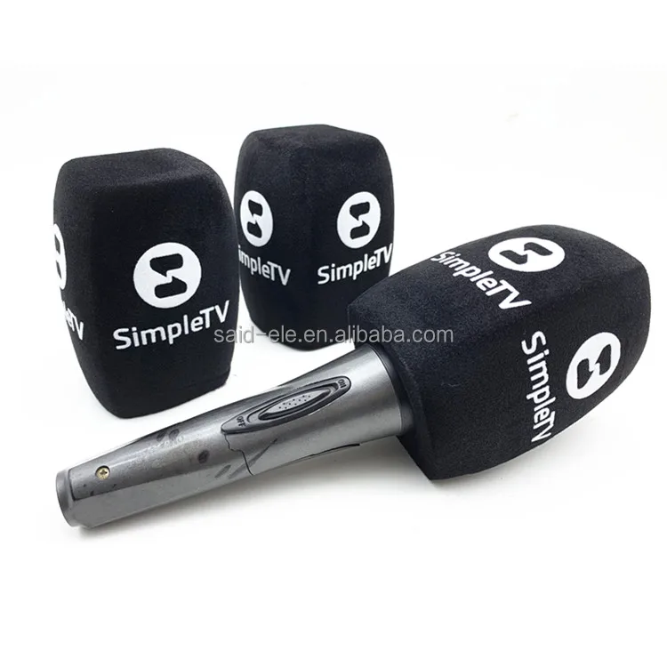 Venezuela TV channel reporter microphone foam windscreen microfono windshields for news media groups