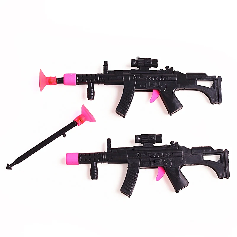 Wholesales Funny Playing Mini Black Gun Toys Catapult Gun Candy Toys