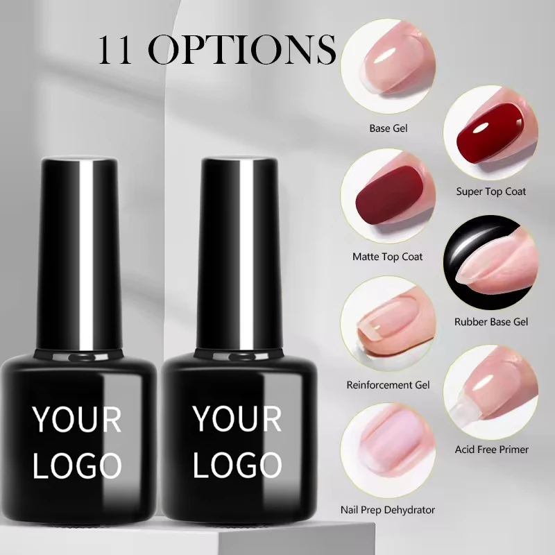 OEM/ODM high-end customized primer soaked UV/LED camouflage color rubber odorless Topandbase Coat for gel nail design