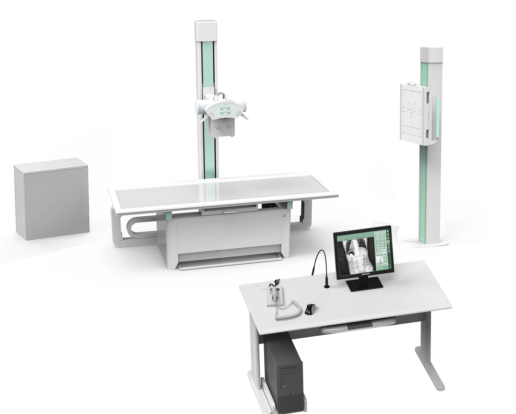 Digital Wireless dynamic FPD radiography and fluoroscopy 50kw generator X-ray machine PLD8900