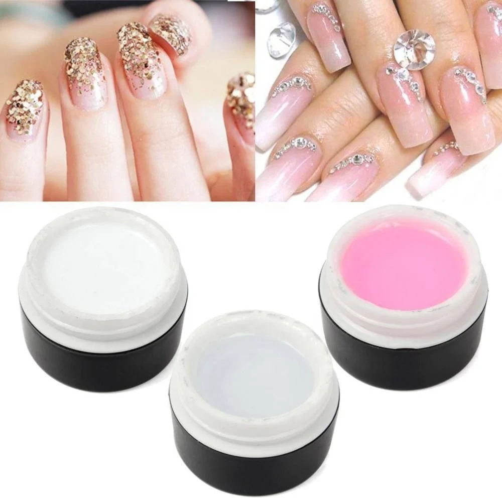 UV LED Builder Hard Gel Crystal Transparent UV Cover Gel for Nail Art Salon