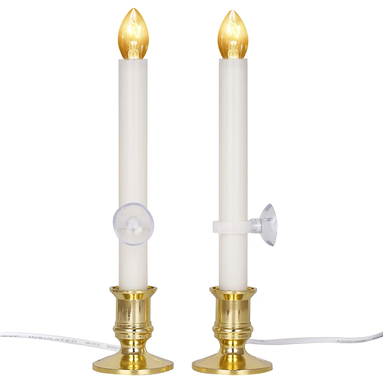 led tungsten lamp flameless electronic taper filament candle light with Intelligent filament chip