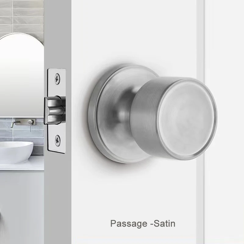 Matt Black Key Privacy Passage series Modern door knob lock