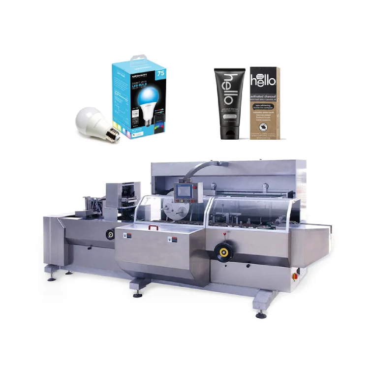 Promotional Automatic perfume syrup essential oil Bottle Horizontal Cartoning Machine Exporter