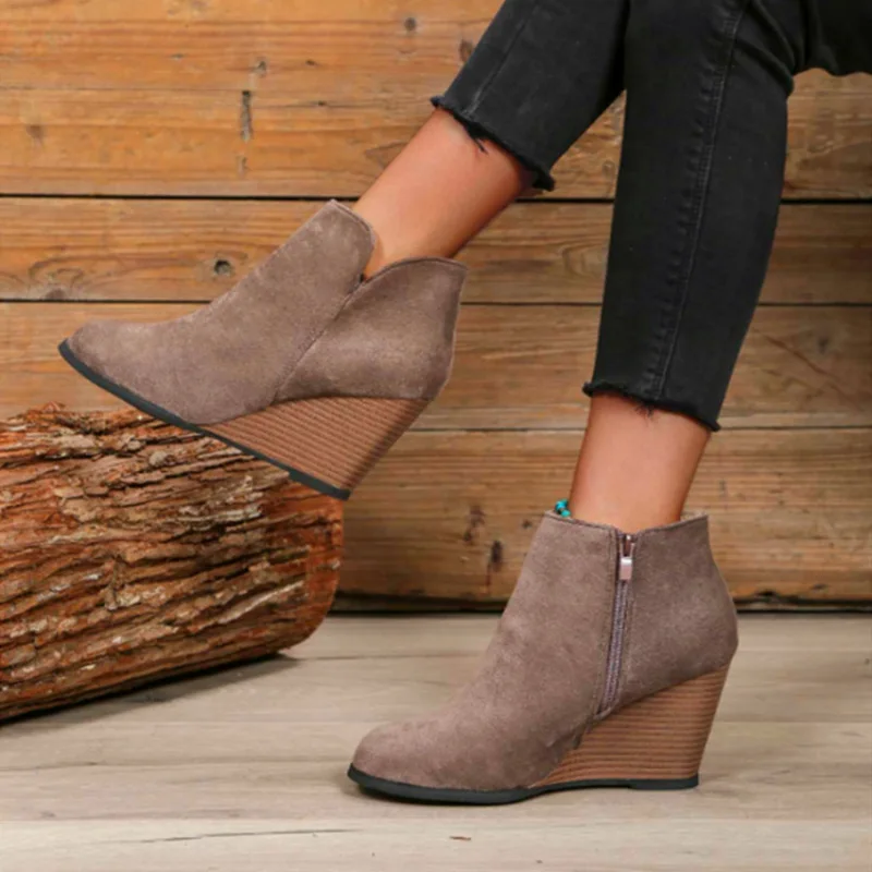 Lady Fashion Boots Wholesale Trending Shoes Ladies Women Winter Wear Shoe Block Heels Boots
