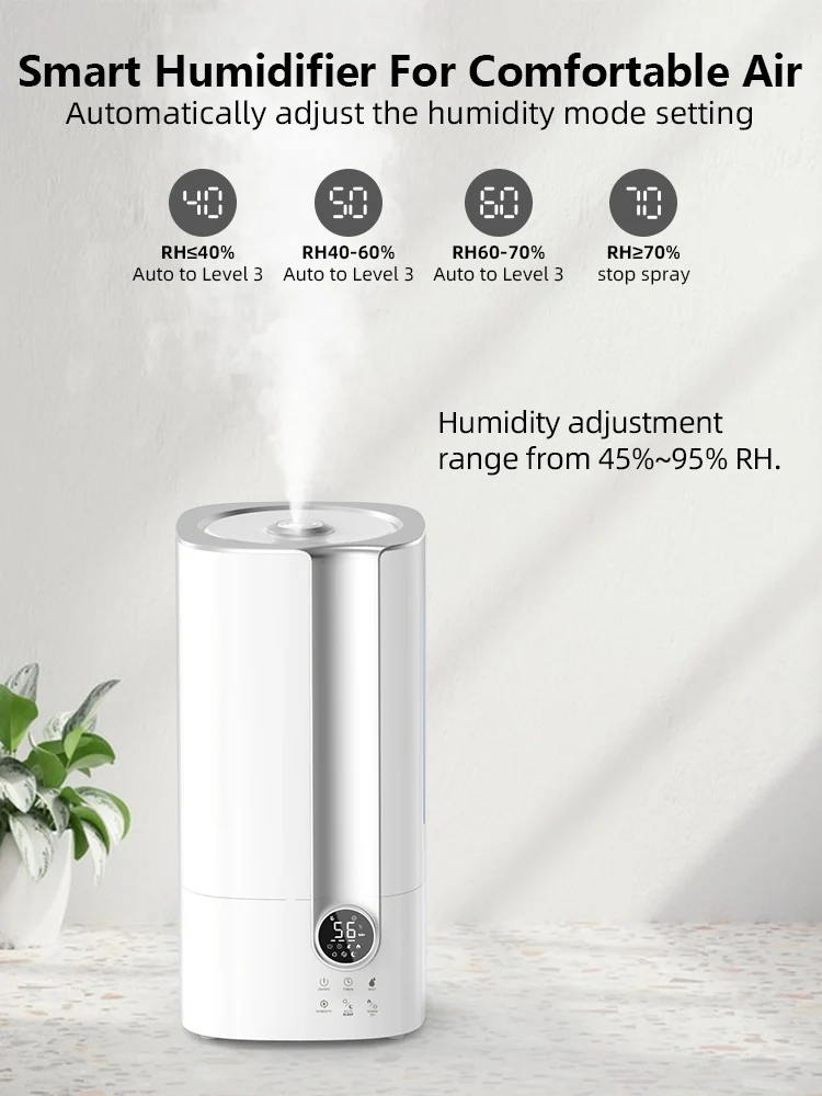 Wholesale household Ultrasonic Power Smart home humidifier 10L air mist maker Warm Mist fogger  Machine For Large Space