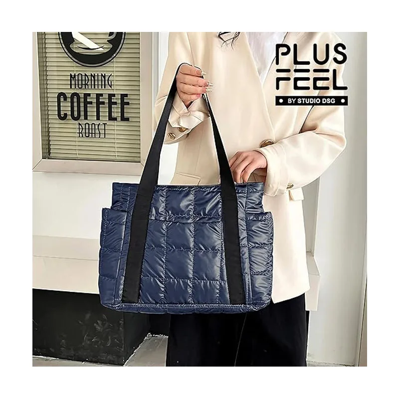 Vancharli Manufacture Hot Selling High Quality Trendy Crossbody Large Durable Portable Practical Quilted Tote Bag