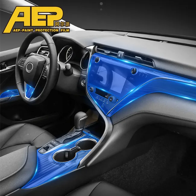 Специальная прозрачная защитная пленка из ТПУ для салона автомобиля, защитная пленка против царапин, самовосстанавливающаяся для Toyota Camry 2018-2020
