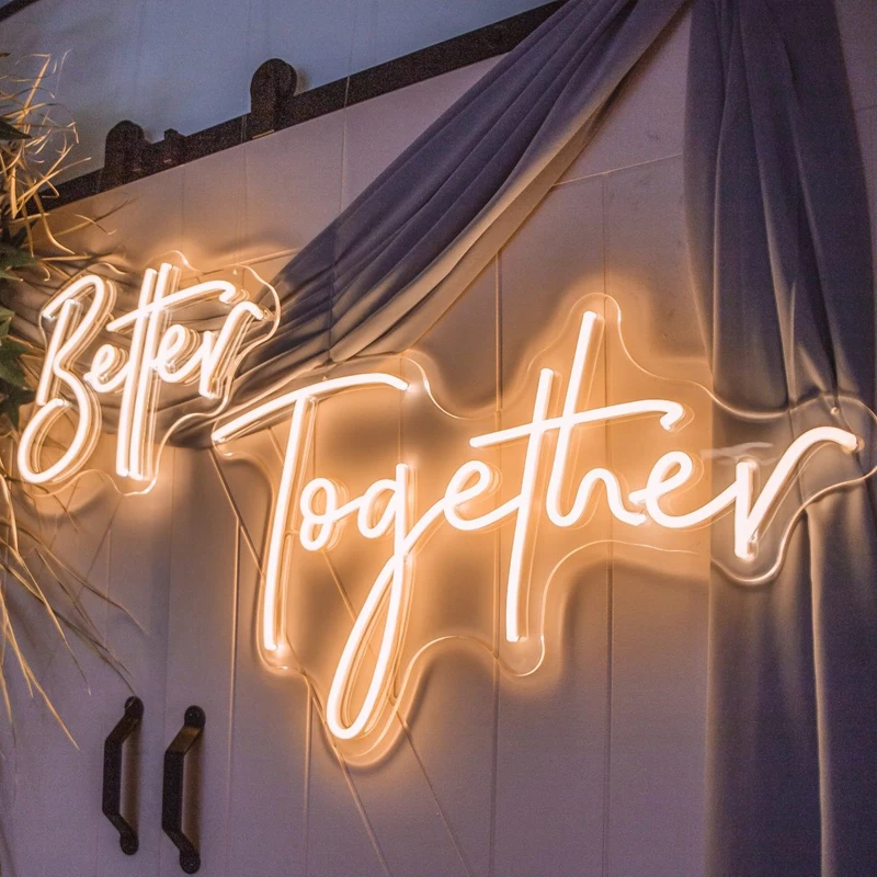  Drop shipping Hot Sale silicone words acrylic flexible letter decoration custom light led neon flex