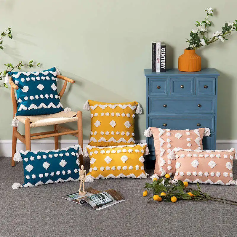 Innermor newest Handmade Crochet High Quality Decor Knit Cotton Luxury Moroccan Style Throw Pillow Case Cushion Covers