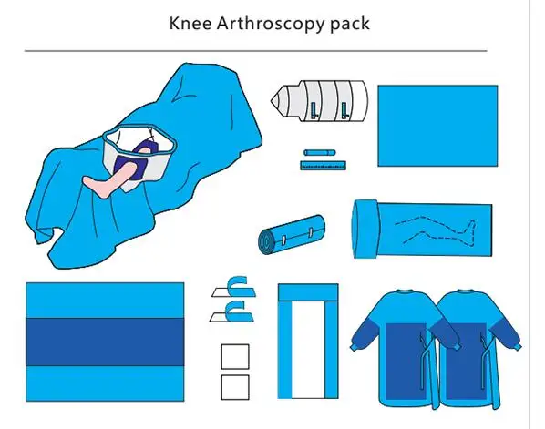 Disposables Medical Operational Knee Surgical Drape Arthroscopy Sterile Pack