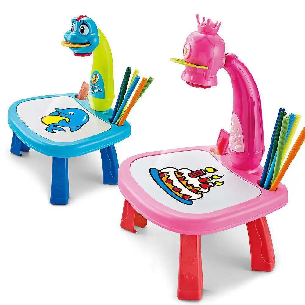 DIY Learning Drawing Board Machine Toys 3D Children Early Educational Painting Projector Board Toys Set
