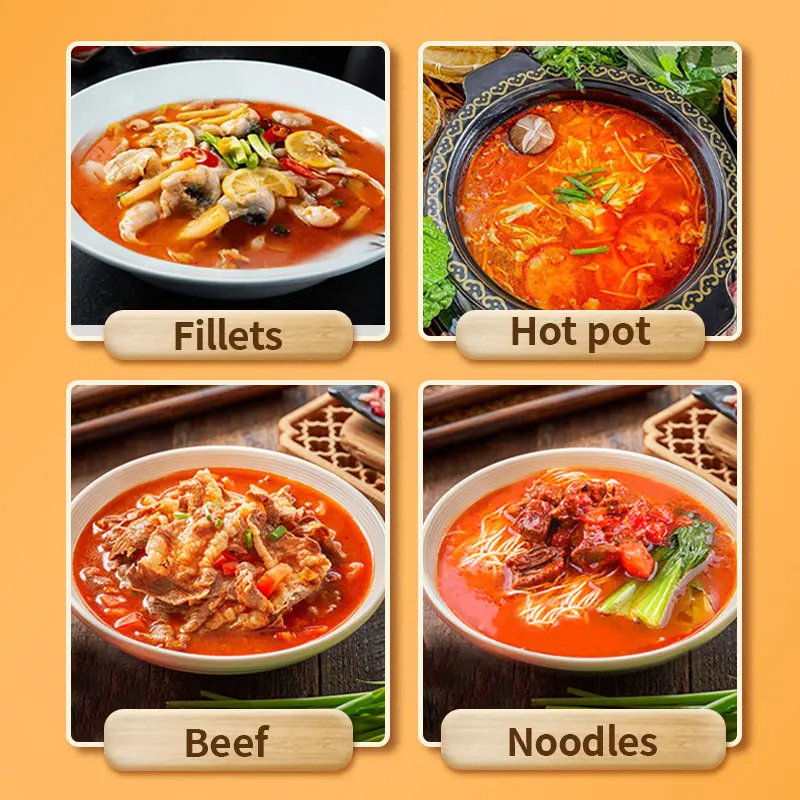 Red Sour Soup Fish Fatty Beef Seasoning Pickled Chinese Cabbage Fish Clear Soup Guizhou Authentic Hot Pot Seasoning