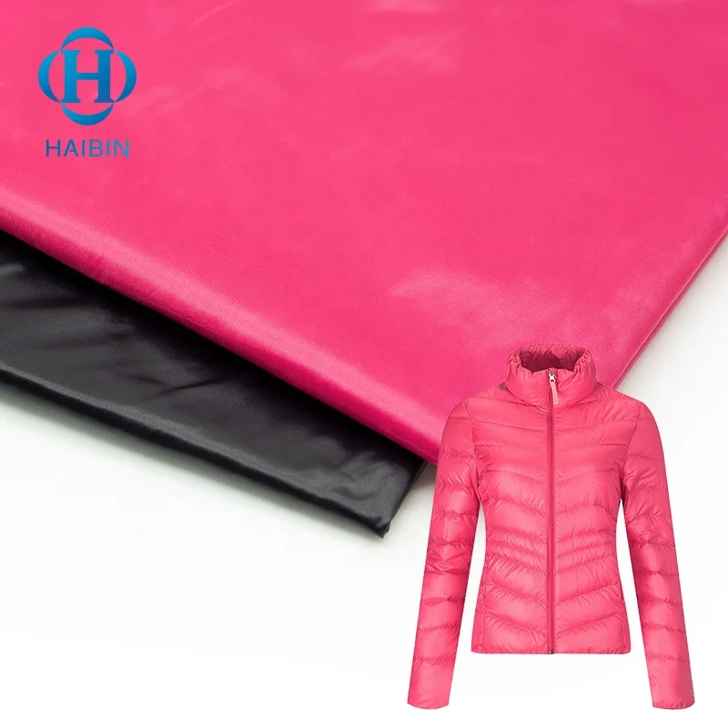 Durable 100% Nylon Taffeta Fabric Waterproof Downproof Fabric For Puffer Jacket