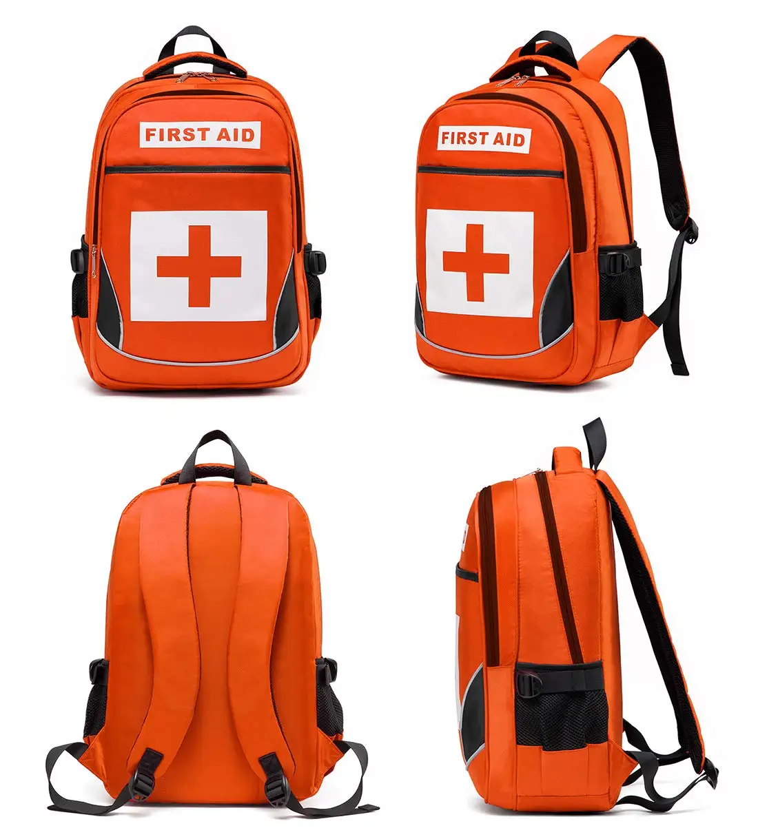 Medical First Aid Bag Emergency Treatment Backpack Multi-Pocket First Responder Trauma Bag