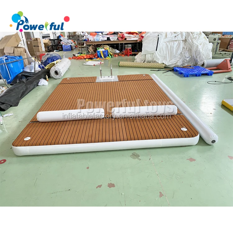 Big Size Inflatable Floating Island Swim Platform Fishing Boat Dock