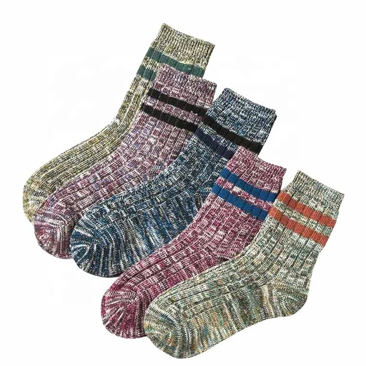 Factory wholesale elderly warm socks, warm colored yarn socks, Loose fit socks
