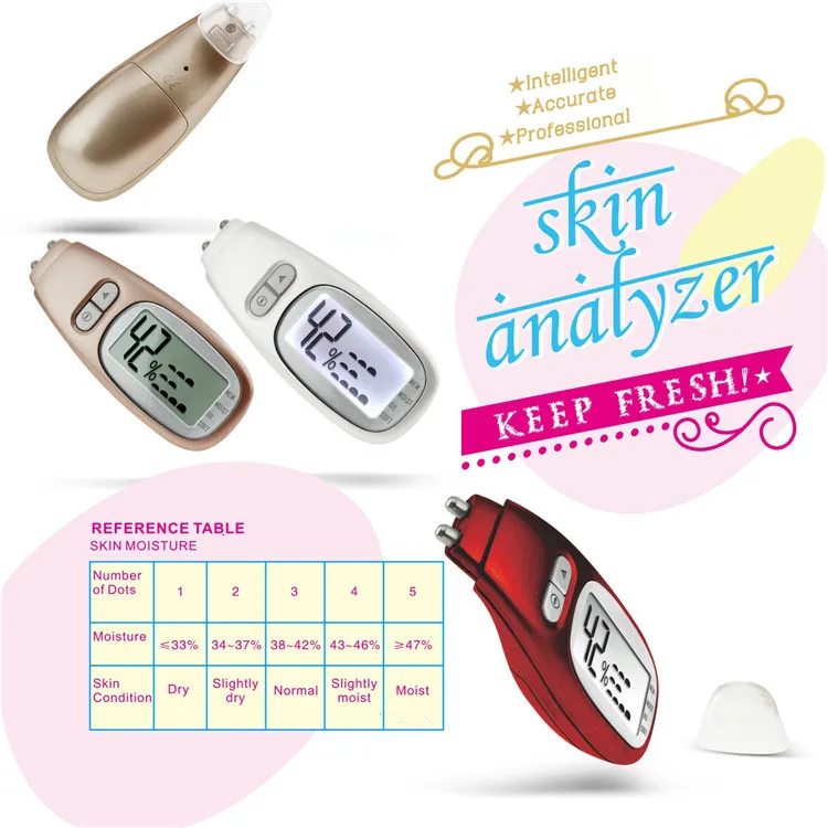 Facial Oil Tester Hydration Detector Machine Home Use Face Scanner Digital Skin Tone Moisture Analyzer