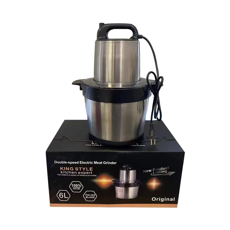 Home Kitchen Food Grinders Cheap Stainless Steel Small Best Meat Chopper Automatic 6L Electric Meat Grinder