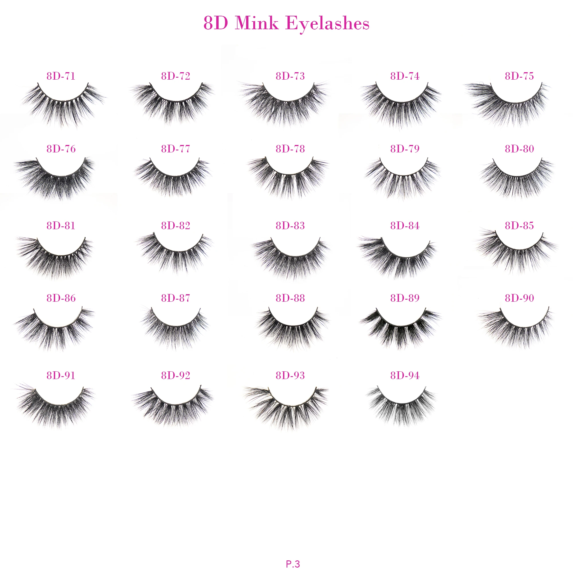 Siberian Fur Mink Eyelashes False Lashes With Private Label Beauty