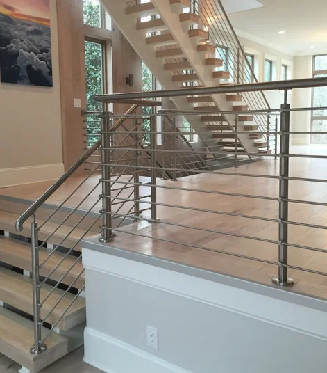Stair Makeover Idea Rod Column Bar Pipe Railing Vertical Roundbar Railing Bespoke Stainless Steel Round Bar Holders
