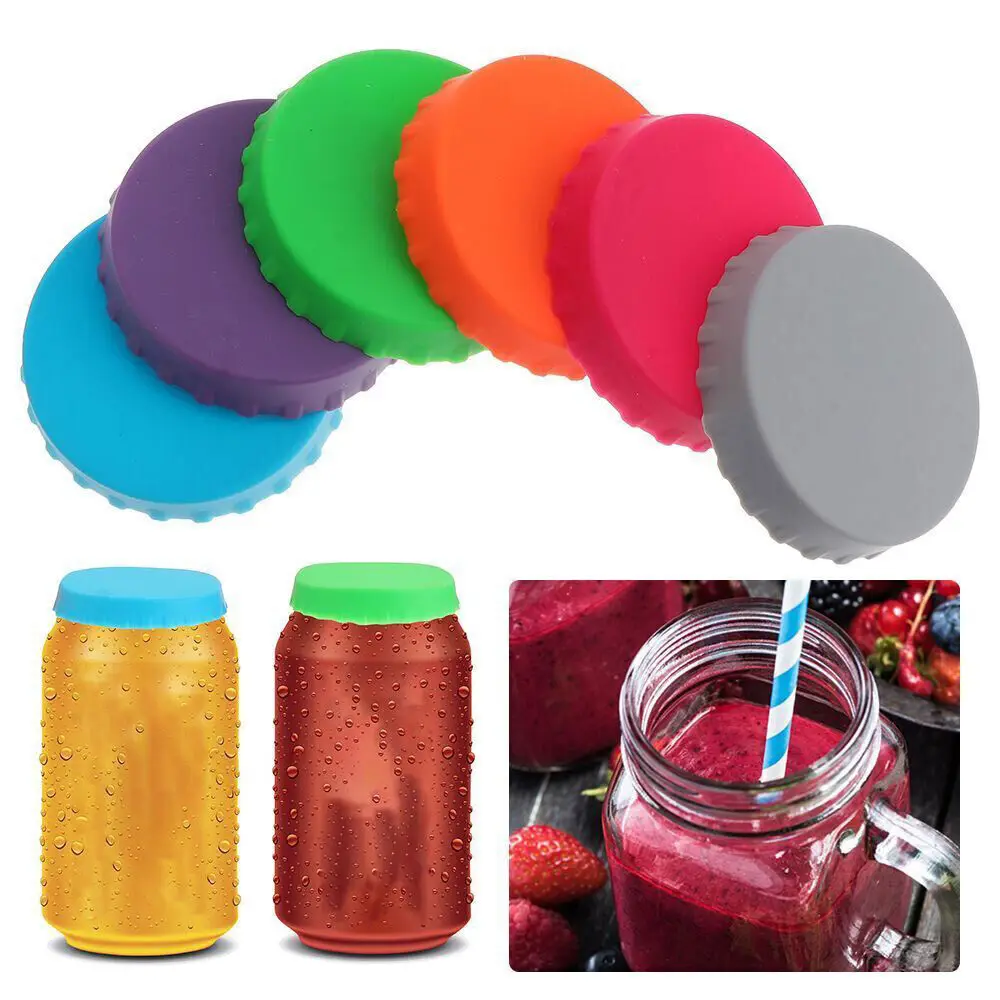 Silicone Soda Can Saver Lid Soda Can Covers for Beer Can Drink Covers Spill-Proof Drink Covers for Beer Soda Coke Pop Juice
