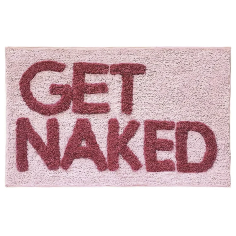 (Chakme) get-naked-bath-mat  flocking bath mat custom factory