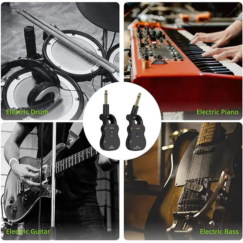 Hot Selling EN9 Wireless Guitar System 2.4G Guitar Transmitter Receiver For Electric Guitar Bass Music Instrument PICK-UP PK A8