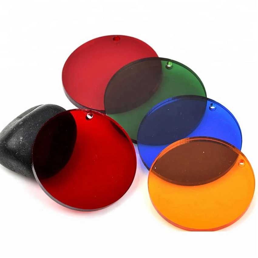 Custom Size Cut Plastic Circles Customize Color Laser Cut Acrylic Disc 3mm Thick Small Round Coloured Circle Discs