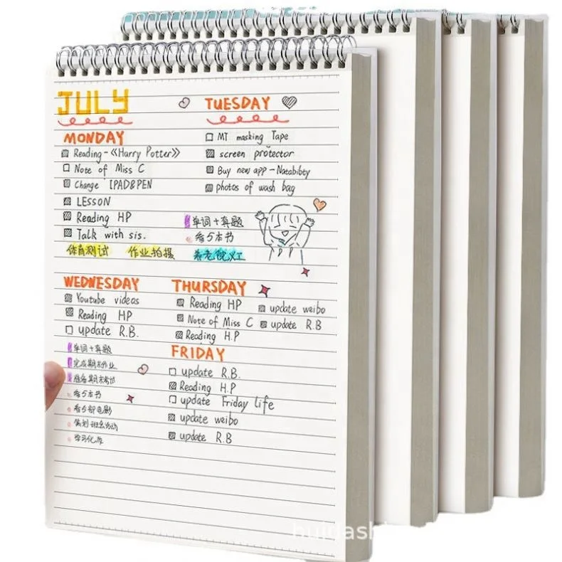 Yicheng A4 flip up the coil book B5 book thickening minimalist ins wind notebook