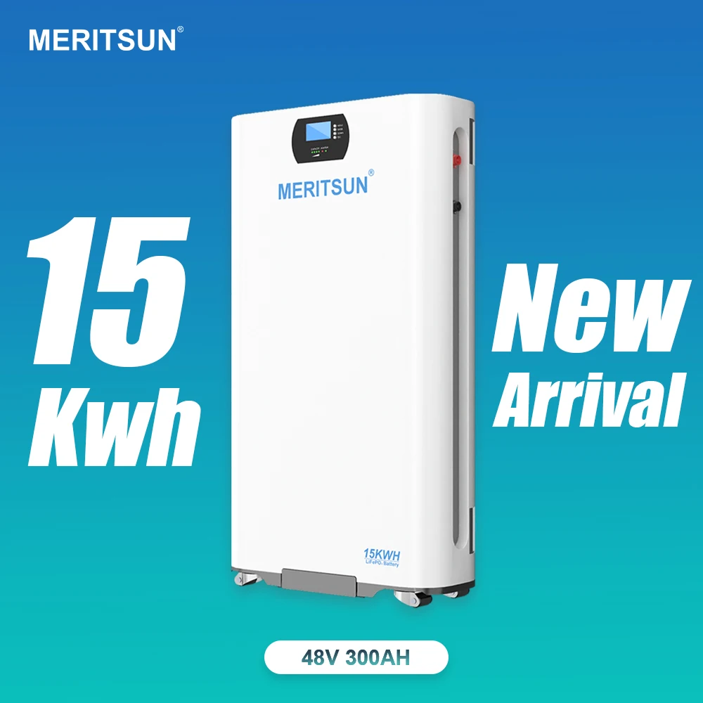 MeritSun Power Energy Storage Battery 48V 300AH LiFePO4 Lithium Batteries 15Kwh Lithium ion battery For Solar System