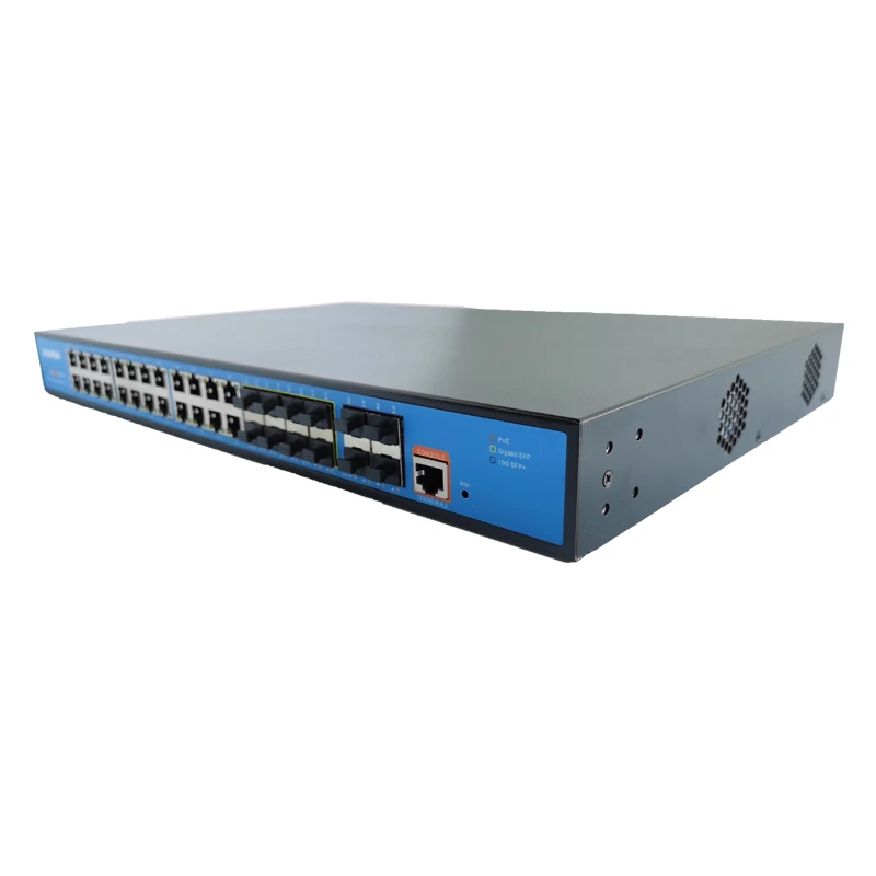 Управляемый Ethernet-коммутатор L2 + 8 * GF SFP-коммутатор гигабитный 24 порта промышленные POE